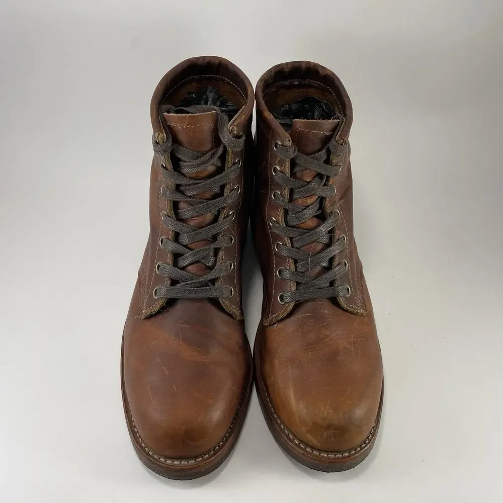 Chippewa Service Boots Mens Size 7.5 D Brown Oiled Leather 6